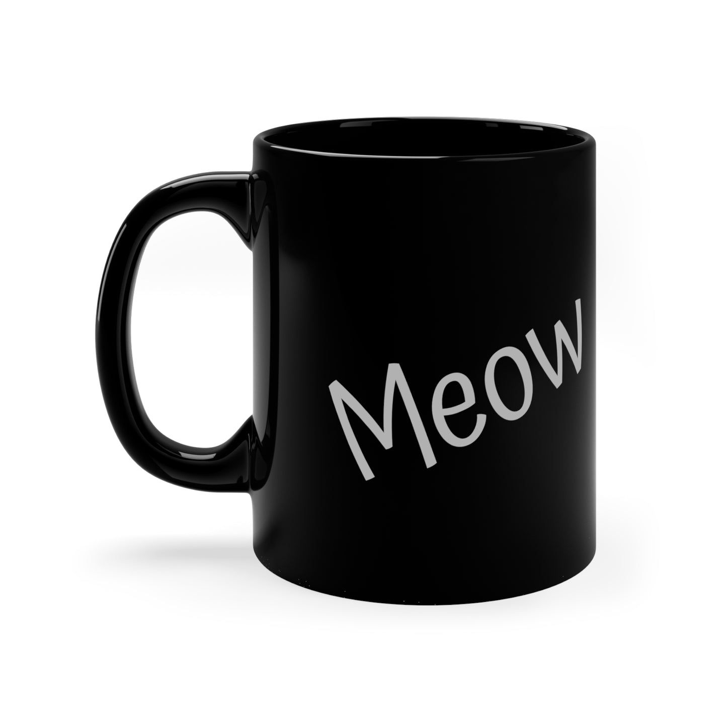 Meow 11oz Black Mug