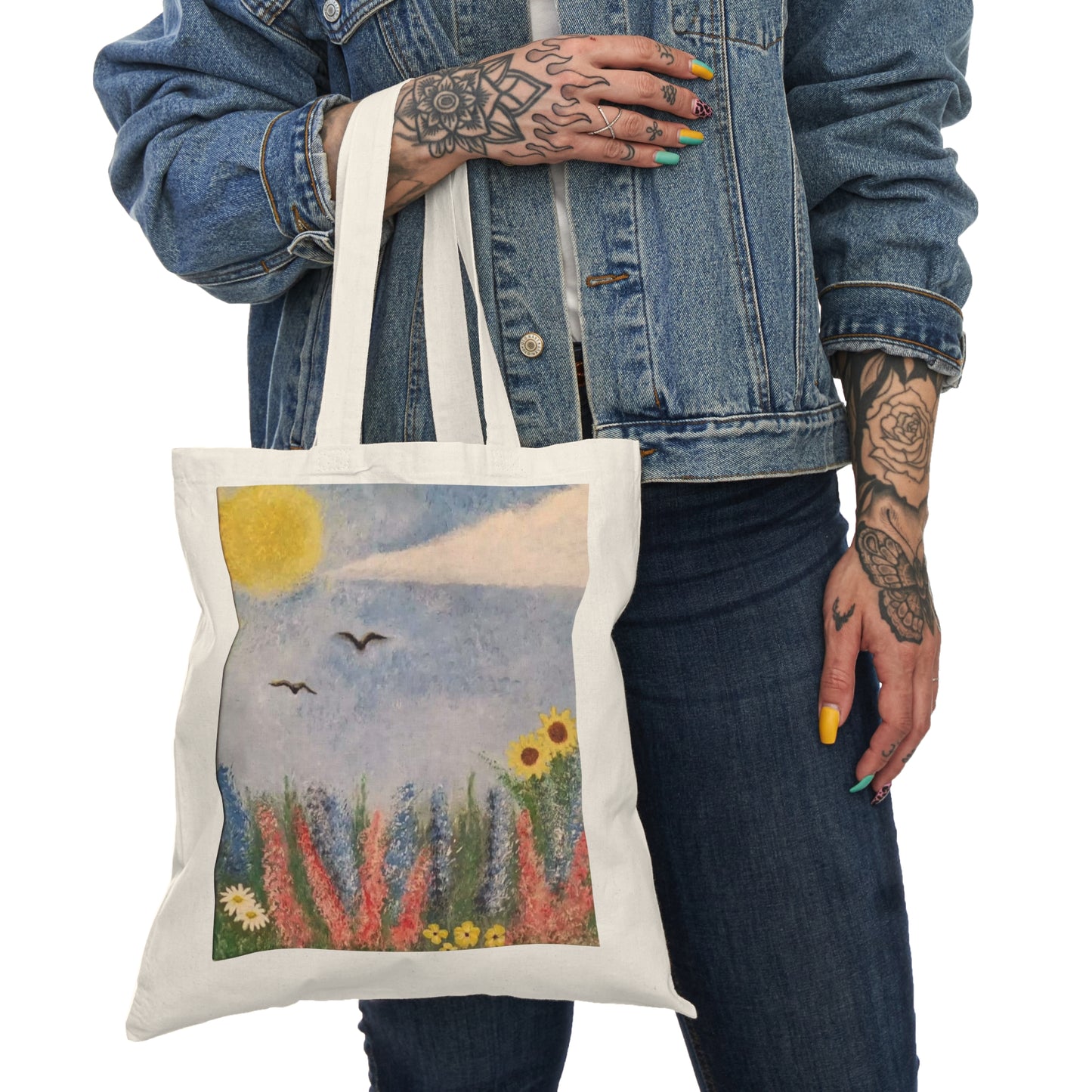Garden Vibes Natural Tote Bag
