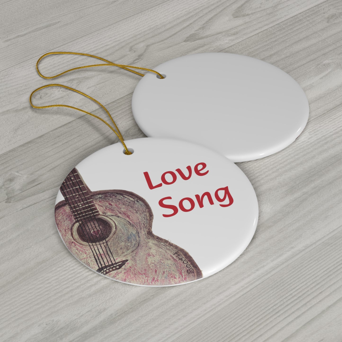Love Song Ceramic Ornament, 4 Shapes