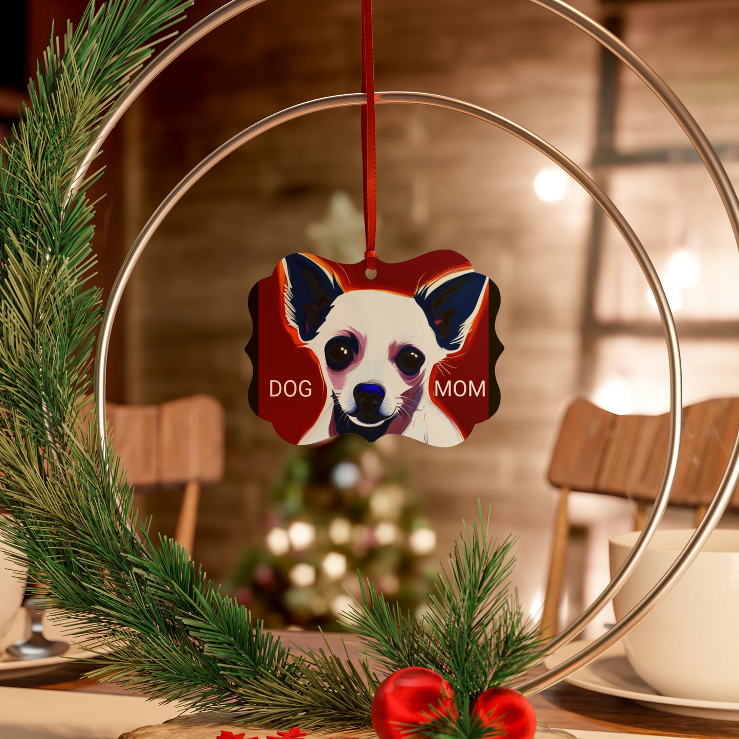 Dog Mom Aluminum Ornaments (1pc, 5pcs, 10pcs, 20pcs)