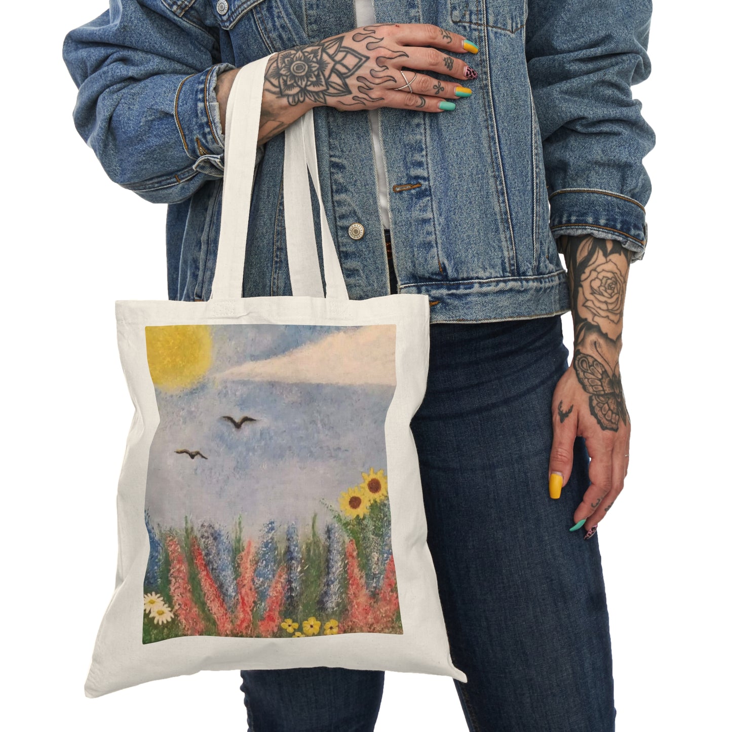 Garden Vibes Natural Tote Bag