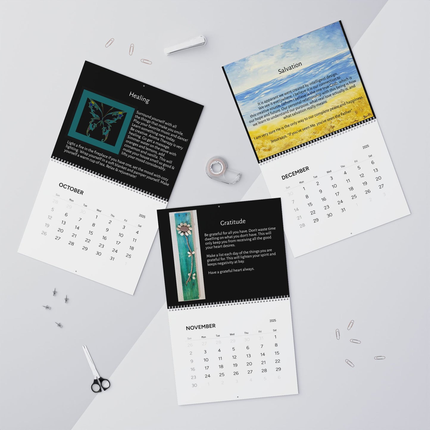Inspirational Wall Calendar inspired by the book by Sheri Booth "Stirrings From Inside"
