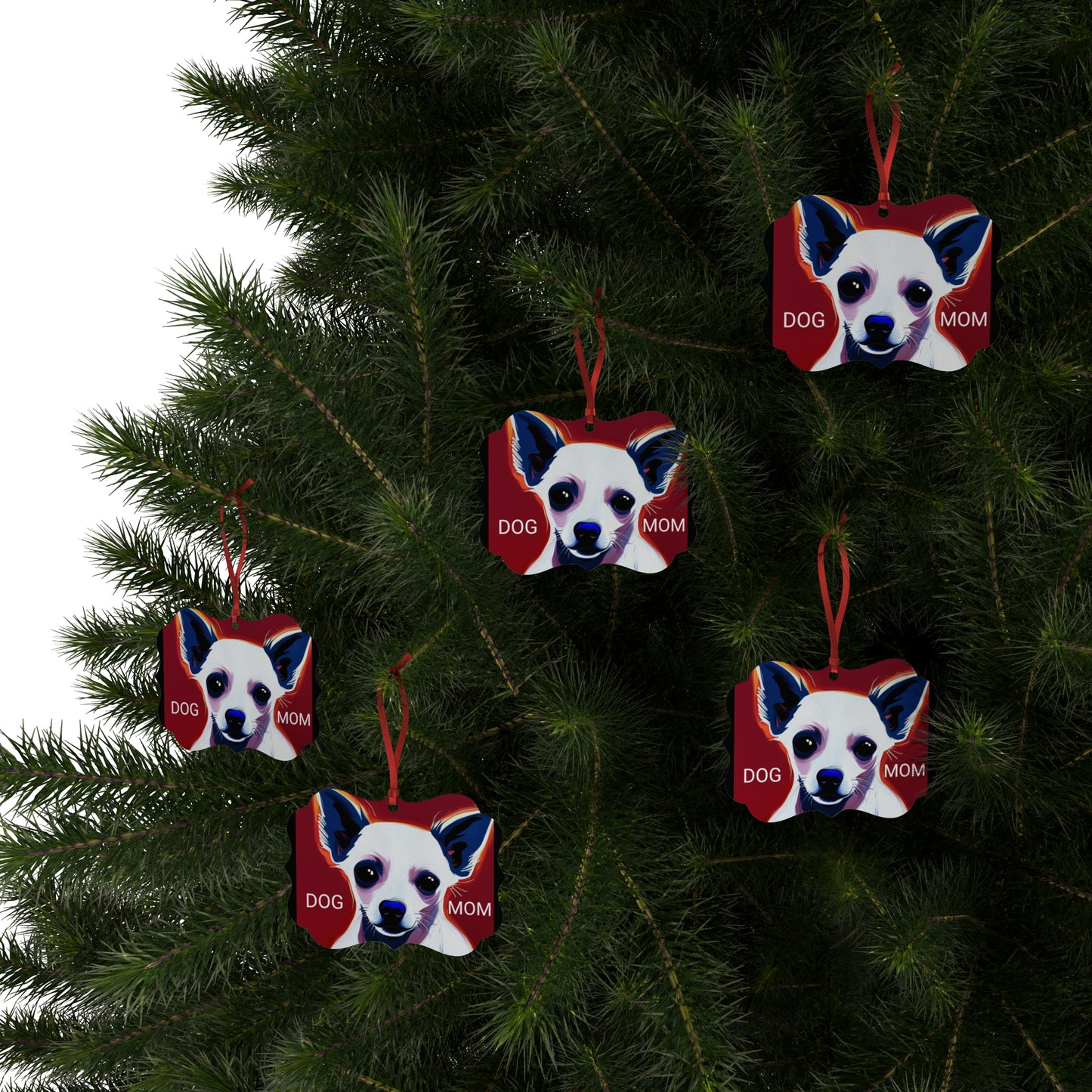 Dog Mom Aluminum Ornaments (1pc, 5pcs, 10pcs, 20pcs)