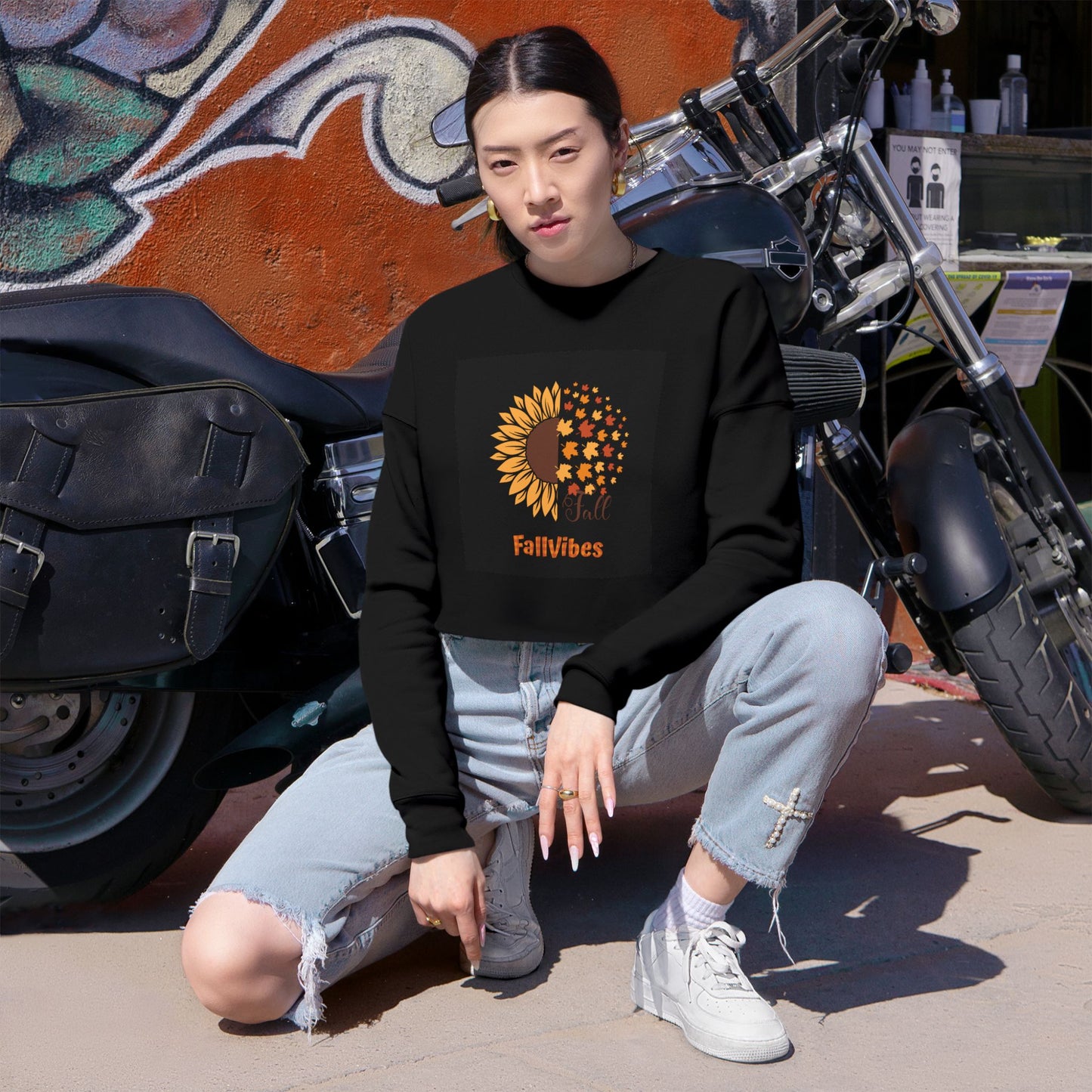 Cropped Sweatshirt Fall Vibes