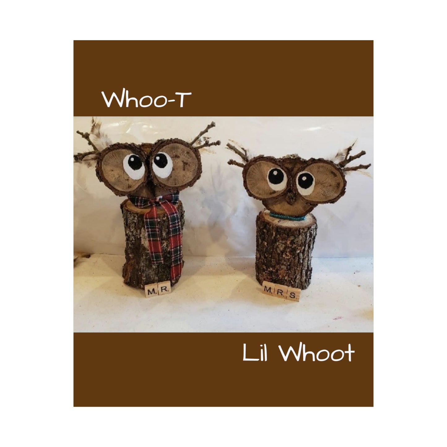 Whoo-T & Lil Whoot Matte Vertical Poster