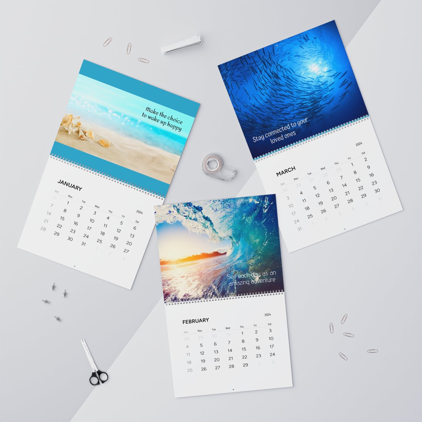 Island Dreams Inspirational Wall Calendar (2024)