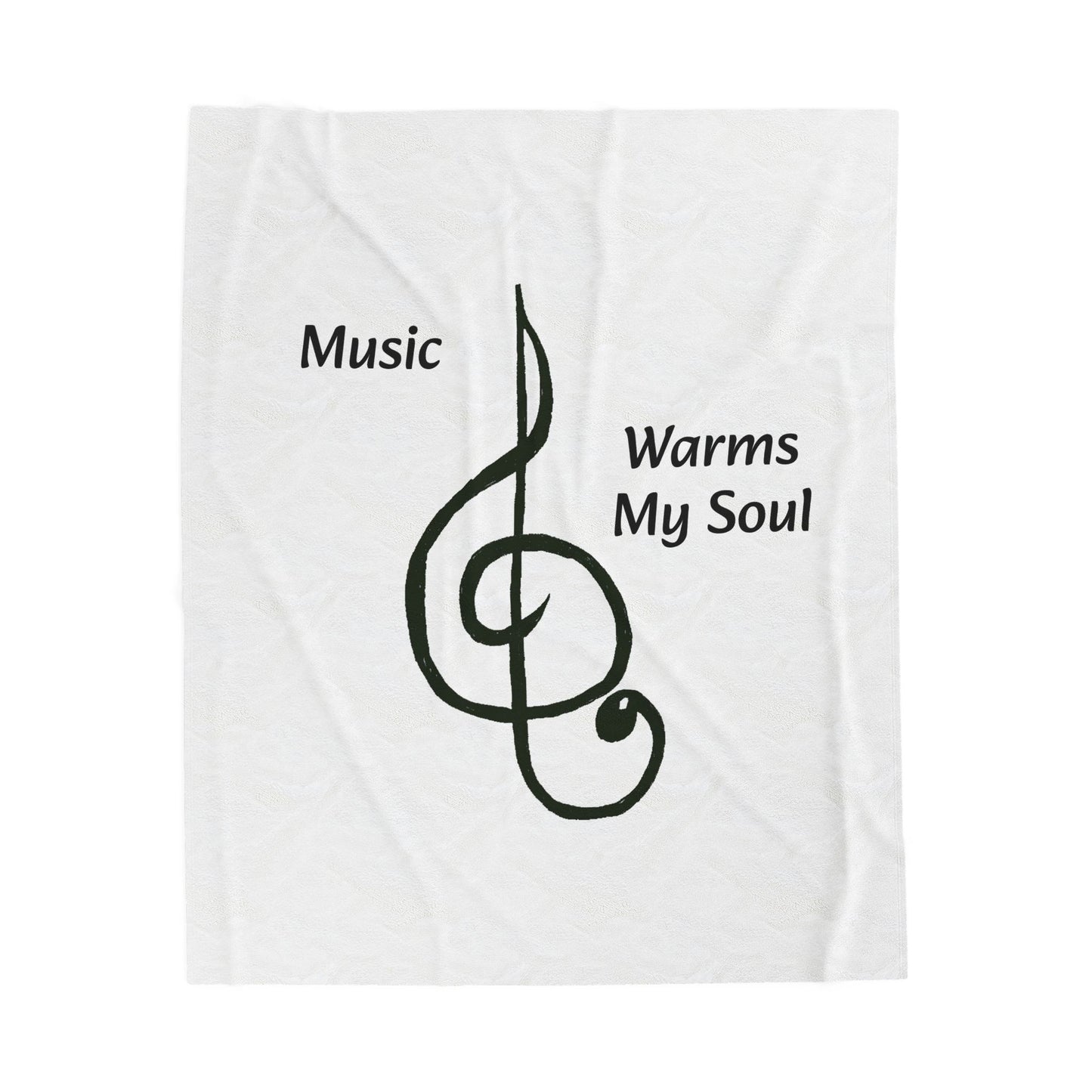 Original Art by Sheri Booth - Treble Clef Velveteen Plush Blanket