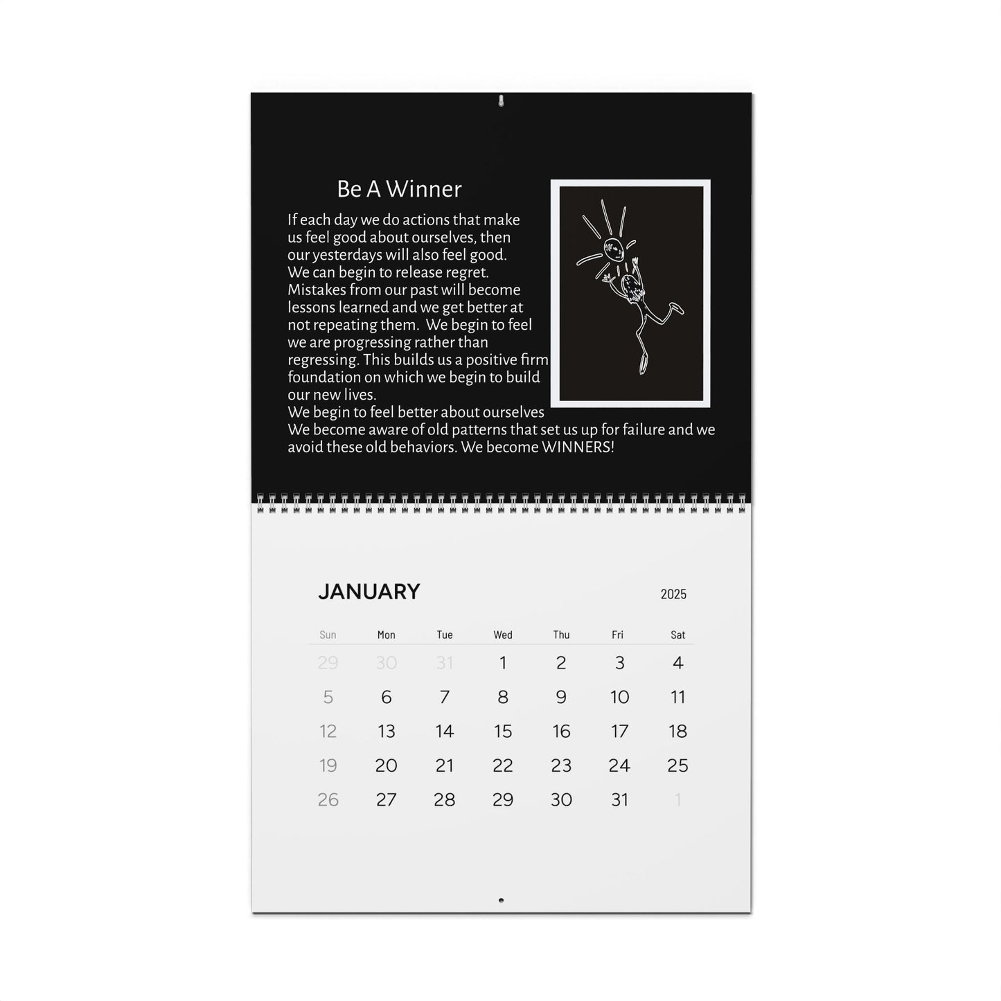 Inspirational Wall Calendar inspired by the book by Sheri Booth "Stirrings From Inside"