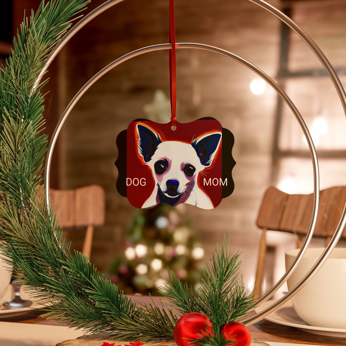 Dog Mom Aluminum Ornaments (1pc, 5pcs, 10pcs, 20pcs)