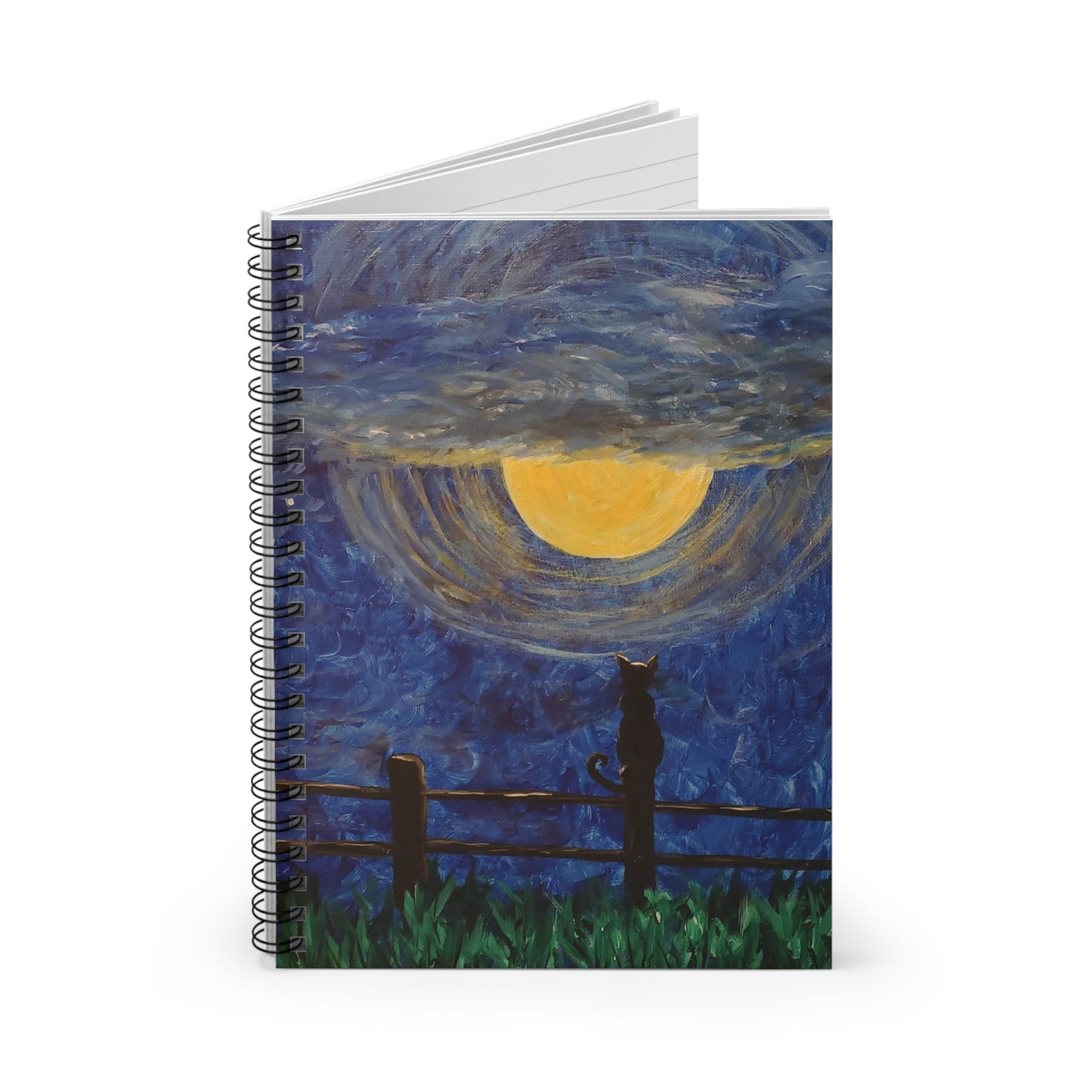 Original Art by Sheri Booth "Moon Shadow" Spiral Notebook - Ruled Line