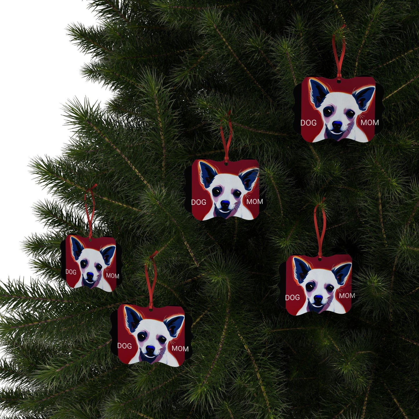 Dog Mom Aluminum Ornaments (1pc, 5pcs, 10pcs, 20pcs)