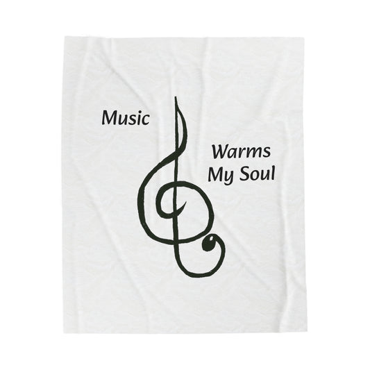 Treble Clef Velveteen Plush Blanket