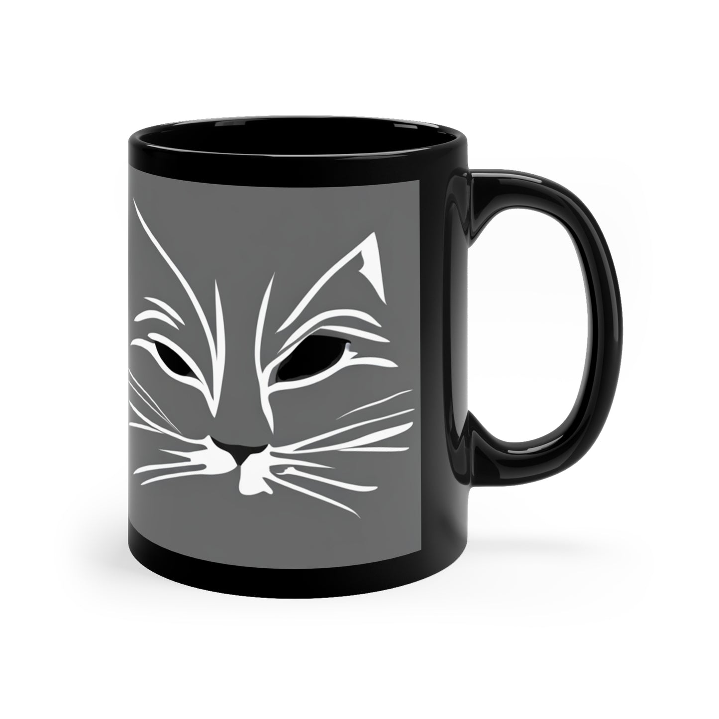 Meow 11oz Black Mug