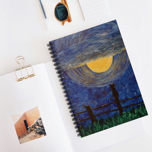 Original Art by Sheri Booth "Moon Shadow" Spiral Notebook - Ruled Line
