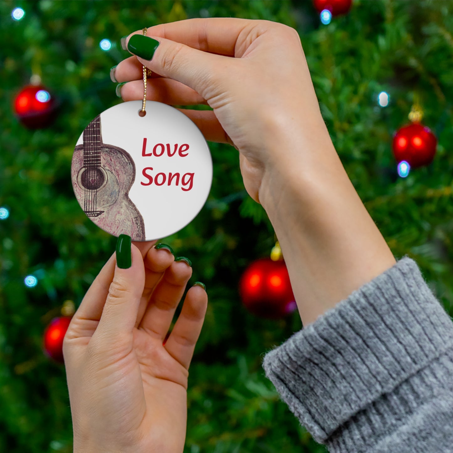 Love Song Ceramic Ornament, 4 Shapes